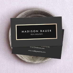 Professional Elegant Black Gold Business Card