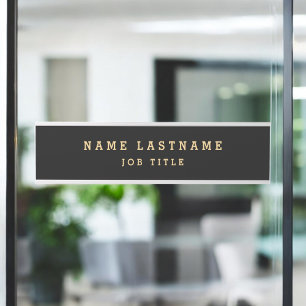 Professional Elegant Black Gold Classy Door Sign