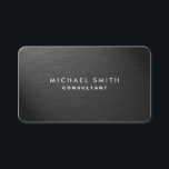Professional Elegant Black Modern Plain Metal Business Card<br><div class="desc">Professional Elegant Modern Plain Black Brushed Metal Customizable Business Card. Ideal for Accountants,  Realtors,  Attorneys,  Real Estate Agents,  Lawyers,  Brokers and Corporate Professionals.</div>
