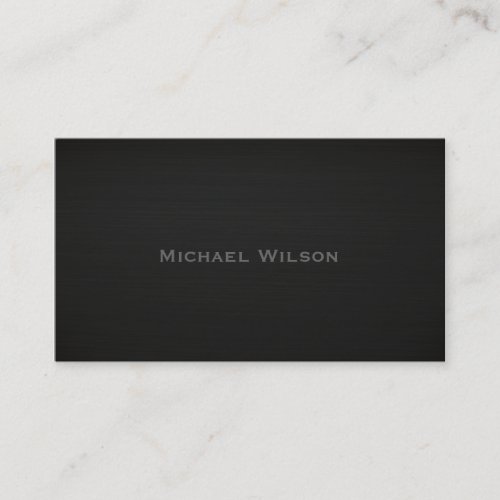 Professional elegant  black texture plain business card