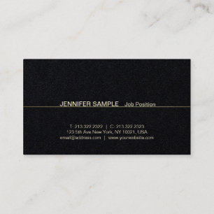 Professional Elegant Black White Gold Luxury Business Card