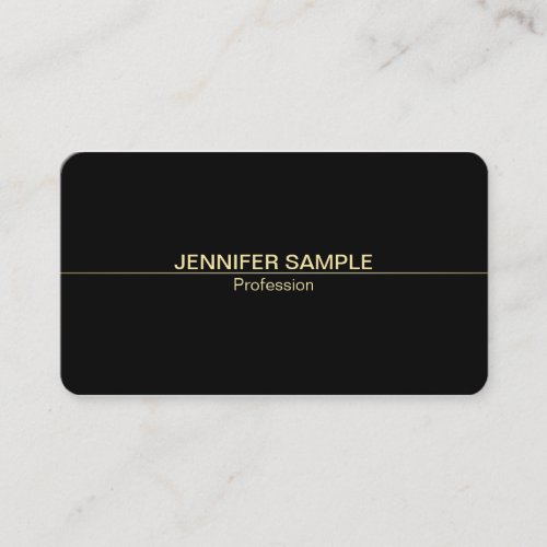 Professional Elegant Black White Gold Luxury Business Card