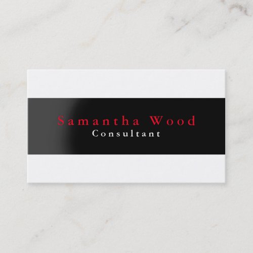 Professional Elegant Black White Minimalist Modern Business Card