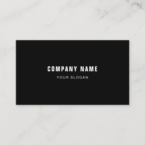 Professional Elegant Black White Simple Modern Business Card