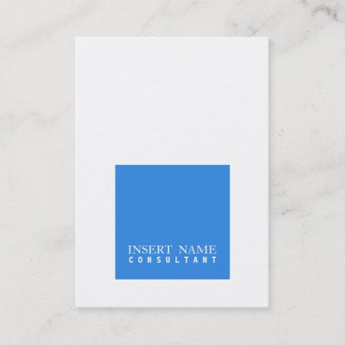 Professional Elegant Bleu de France Square Modern Business Card