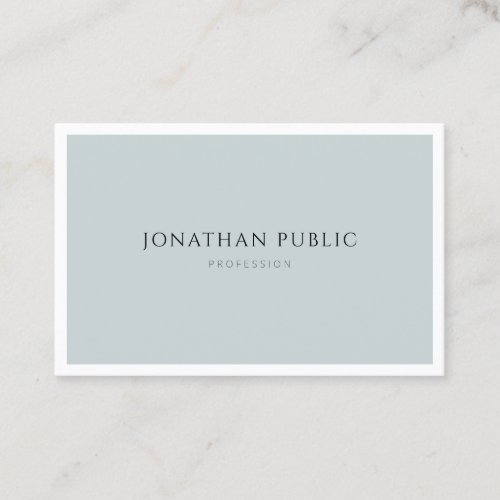 Professional Elegant Blue Green Simple Template Business Card