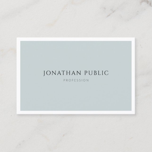 Professional Elegant Blue Green Simple Template Business Card (Front)