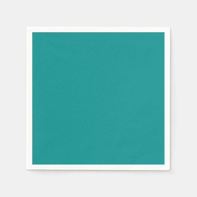 Professional elegant blue green solid color napkins (Front)