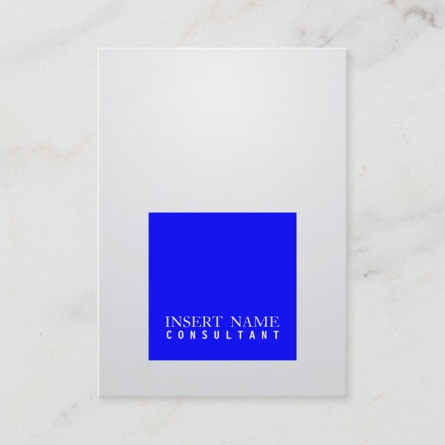 Professional Elegant Blue Square Modern Gradient Business Card (Front)