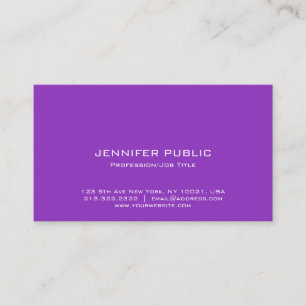Professional Elegant Blue Violet Modern Simple Business Card