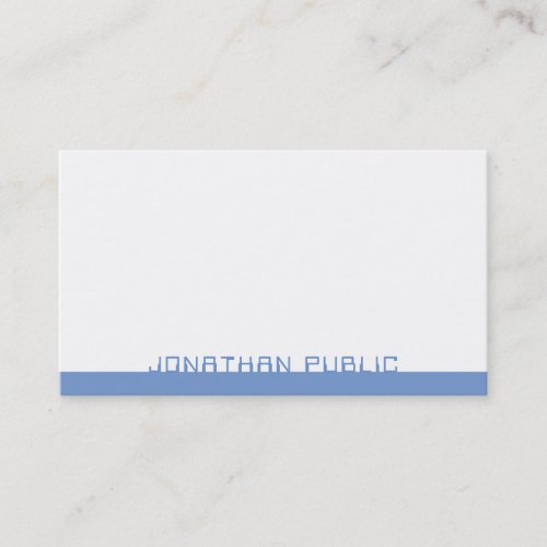 Professional Elegant Blue White Template Modern Business Card