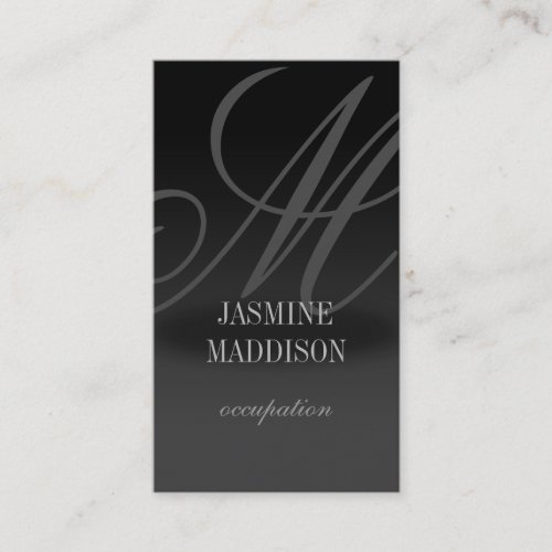 Professional elegant business card Black Grey