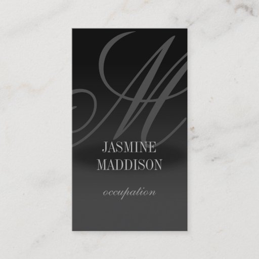 Customizable Professional elegant business card Black Grey