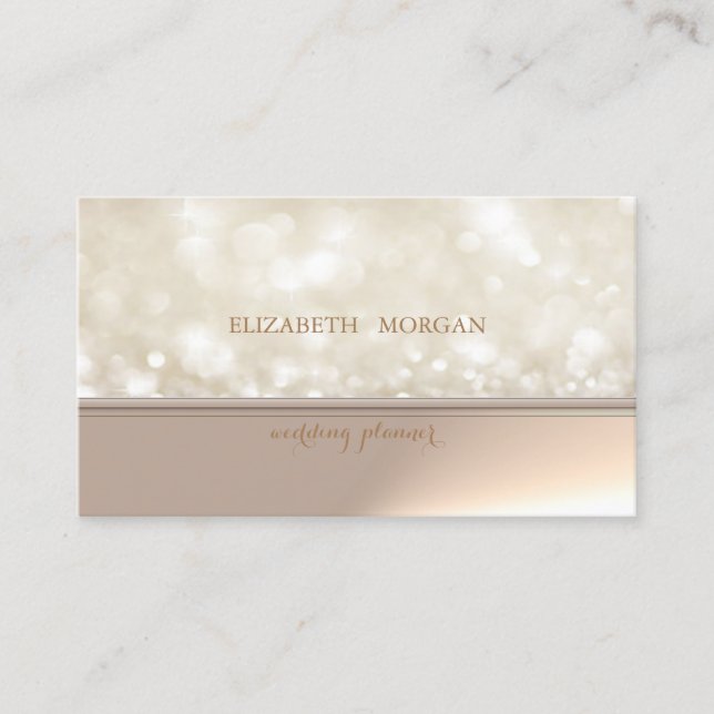 Professional Elegant Chic Bokeh Business Card (Front)