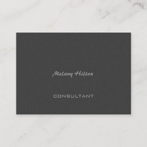 Professional Elegant chic contemporary grey linen Business Card Template