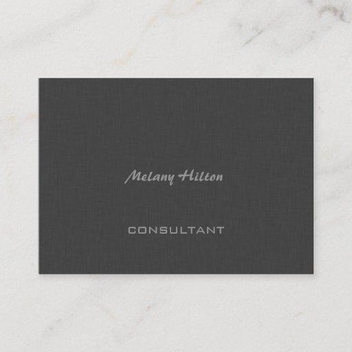 Customizable Professional Elegant chic contemporary grey linen Business Card Template