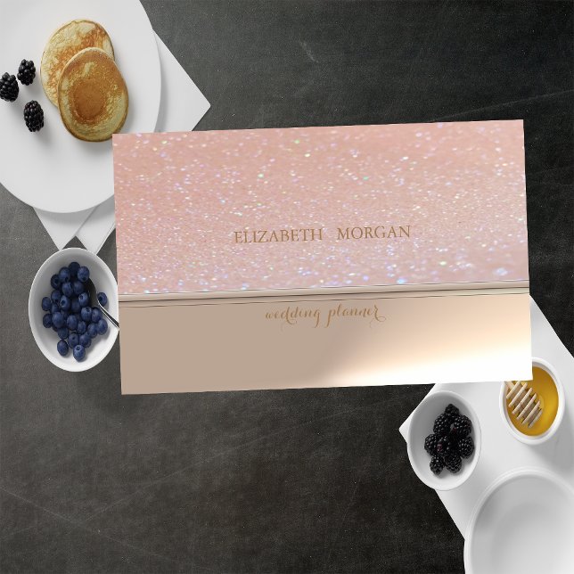 Professional Elegant Chic Glittery Business Card (Creator Uploaded)