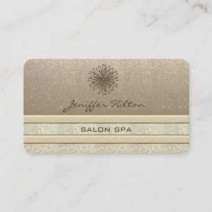 Professional elegant chic glittery dandelion business card