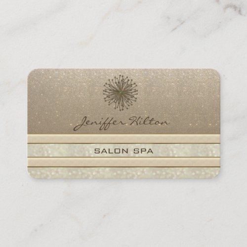 Professional elegant chic glittery dandelion business card template