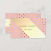 Professional Elegant Chic  Polka Dots,Stripes Business Card (Front/Back)