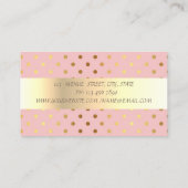 Professional Elegant Chic  Polka Dots,Stripes Business Card (Back)