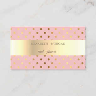 Professional Elegant Chic Polka Dots,Stripes Business Card