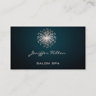 Professional elegant chic texture dandelion business card