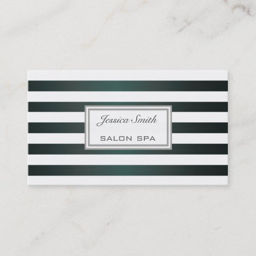 Professional elegant classy chic metal stripes business cards