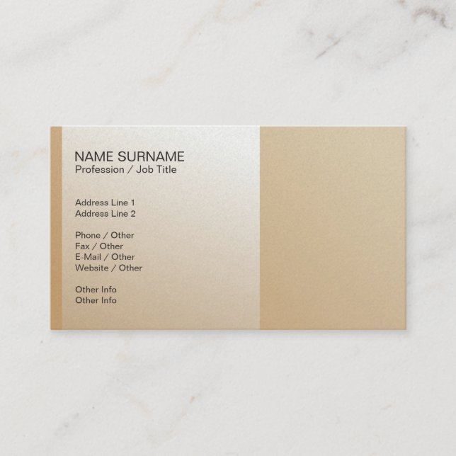 Professional Elegant Classy Luxe Premium Pearl Business Card (Front)