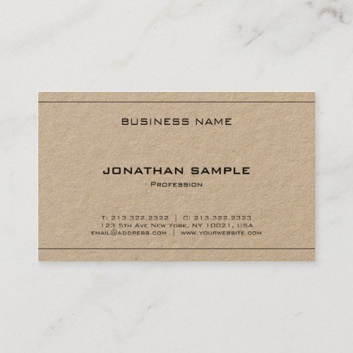 Professional Elegant Clean Design Plain Luxury Business Card