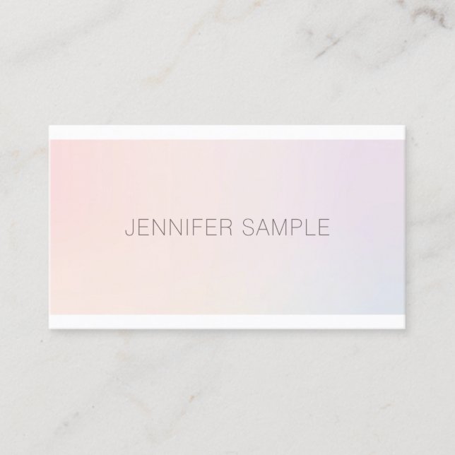 Professional Elegant Color Harmony Modern Plain Business Card (Front)