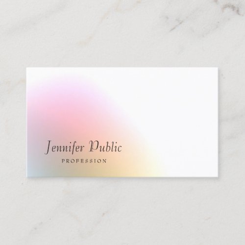 Professional Elegant Colorful Modern Minimalist Business Card