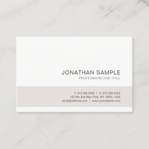 Professional Elegant Colors Modern Clean Plain Business Card