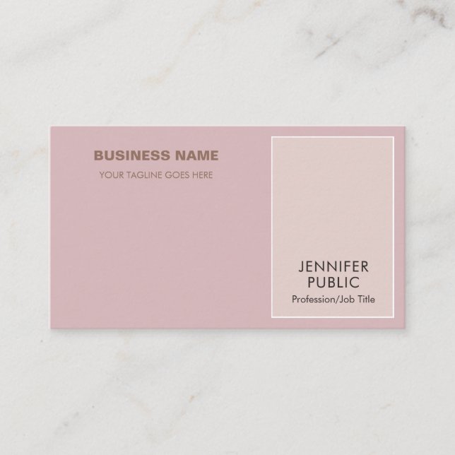 Professional Elegant Colors Modern Creative Chic Business Card (Front)