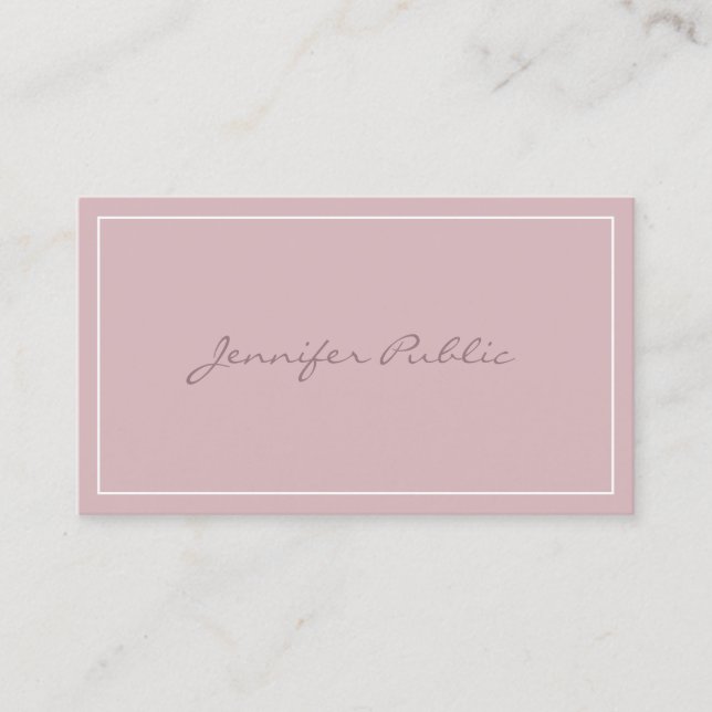Professional Elegant Colors Modern Sleek Plain Top Business Card (Front)