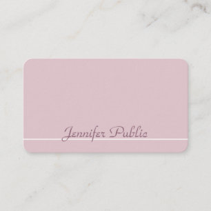 Professional Elegant Colors Modern Trendy Plain Business Card