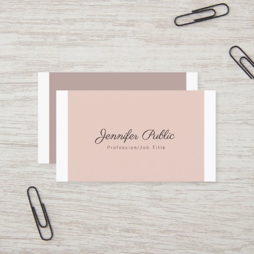 Professional Elegant Colors Simple Chic Modern Business Card