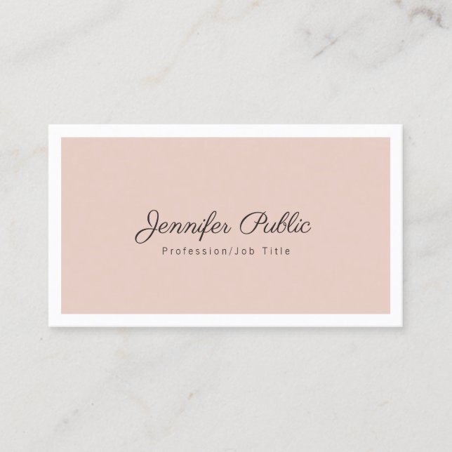 Professional Elegant Colors Simple Chic Modern Business Card (Front)