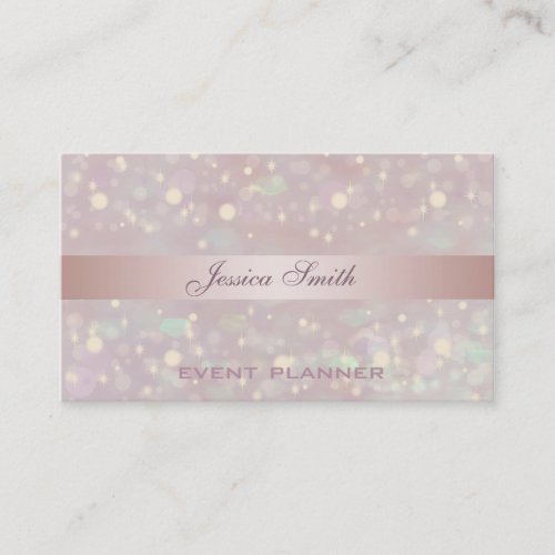 Professional elegant contemporary glitter bokeh business cards