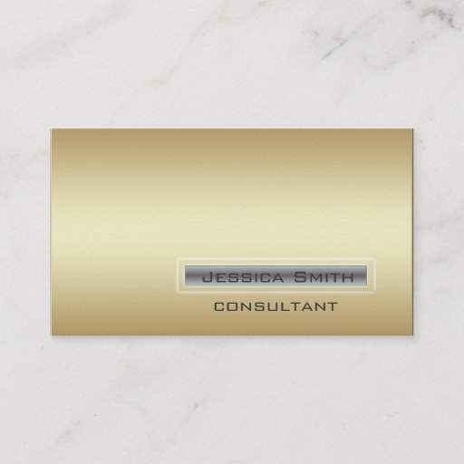 Customizable Professional elegant contemporary plain golden business cards