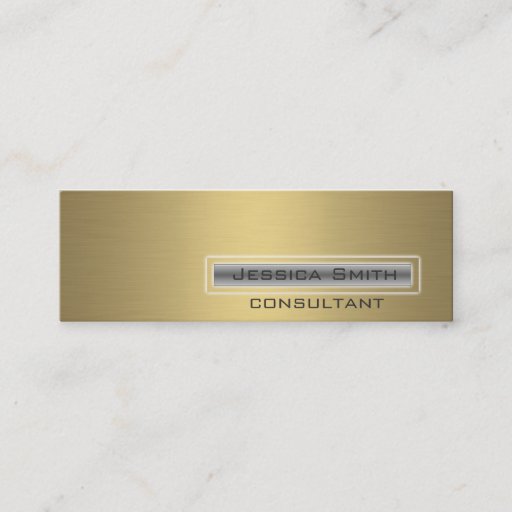 Customizable Professional elegant contemporary plain golden business cards