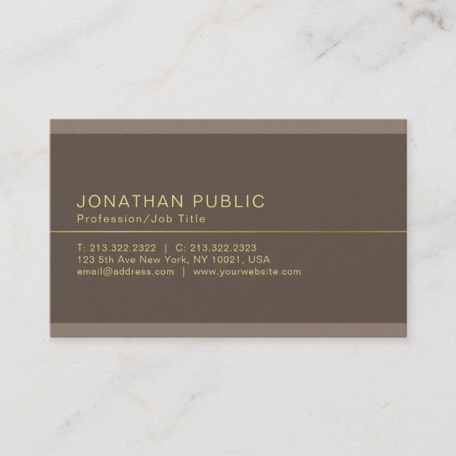 Professional Elegant Creative Pearl Finish Luxury Business Card (Front)