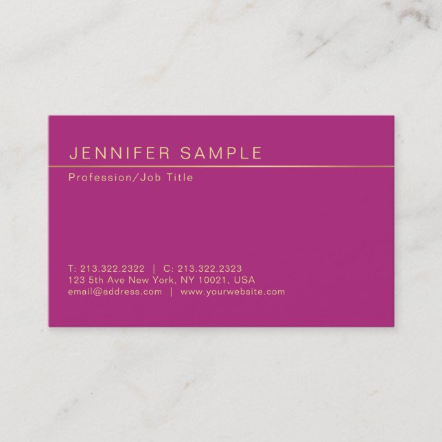 Professional Elegant Creative Trendy Modern Business Card (Front)