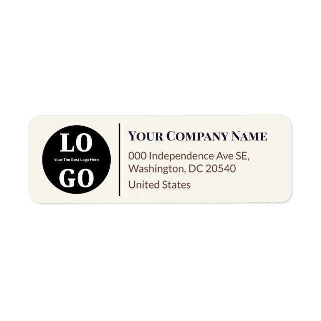 Professional Elegant Custom Logo Label (Front)
