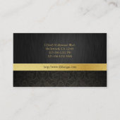 Professional Elegant Damask Business Cards (Back)
