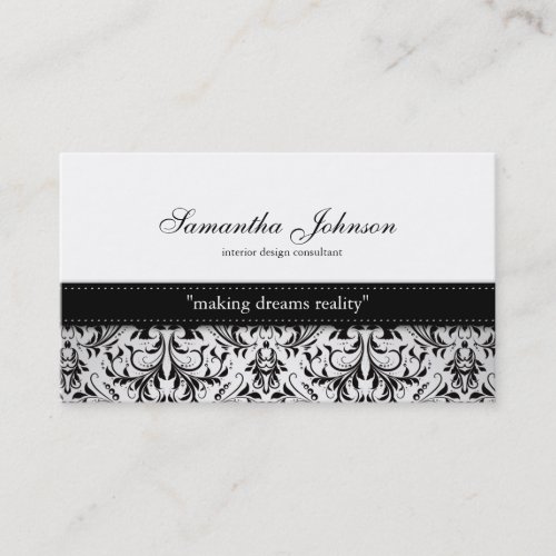 Professional Elegant Damask Business Cards