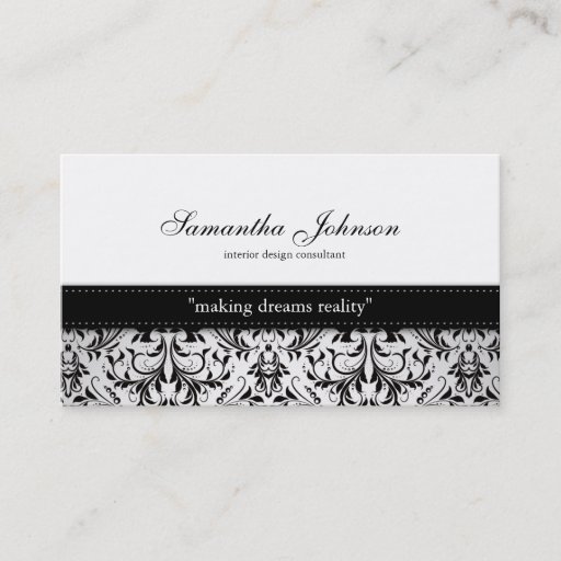 Customizable Professional Elegant Damask Business Cards