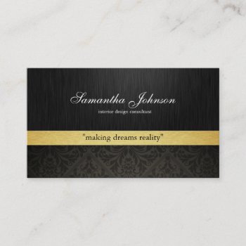 Professional Elegant Damask (metallic Gold) Business Card by eatlovepray at Zazzle