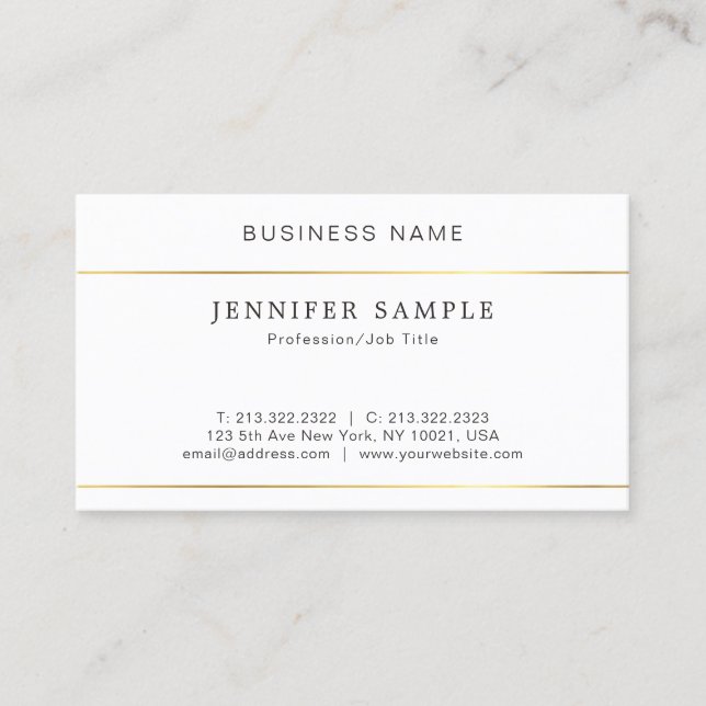 Professional Elegant Design Modern Plain Simple Business Card (Front)