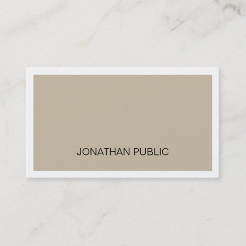 Professional Elegant Design Modern Sleek Plain Business Card